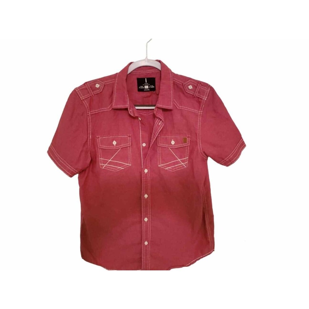Jeans By Buffalo Button Up Shirt Mens Small Red Worn Once Great Condition